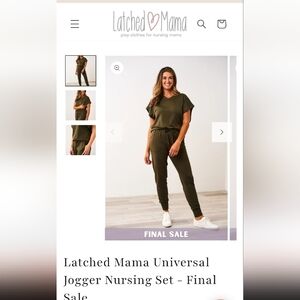 Latched Mama Olive V-Neck Nursing Lounge Set